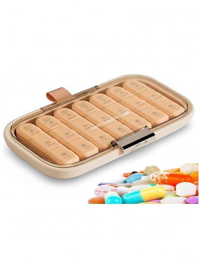 ODMART Pill Box 7 Day 3 Times a Day | Weekly Medication Organizer with 3 Compartments Per Day | Daily Vitamin & Tablet Storage Reminder Box | Travel Pill Case (Multicolor) - Image 1